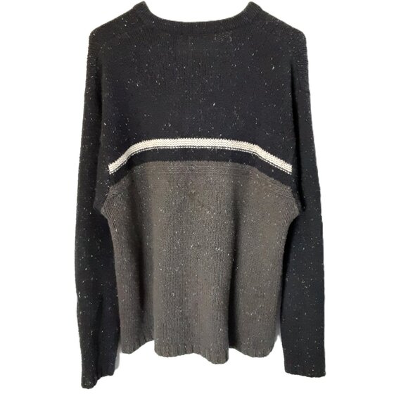 Unbranded Mens Large Sweater Pullover VNeck RAMIE Acrylic WOOL Nylon Color Block - Picture 3 of 8